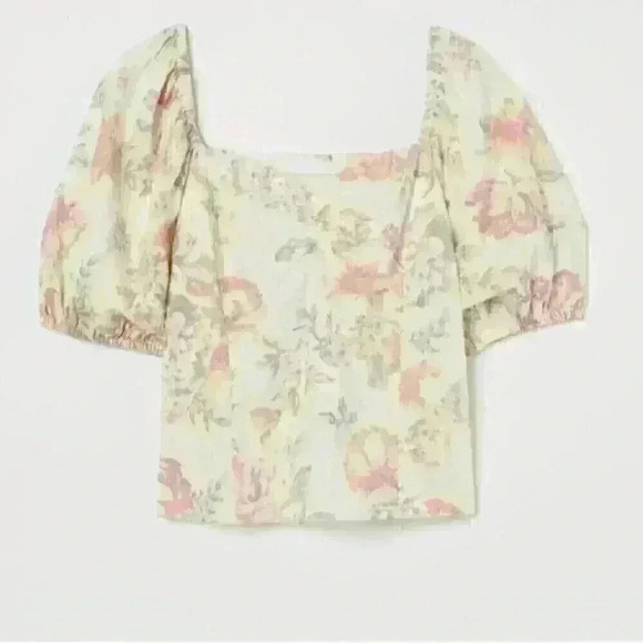 H&M Linen Crop Top - Picture 1 of 4